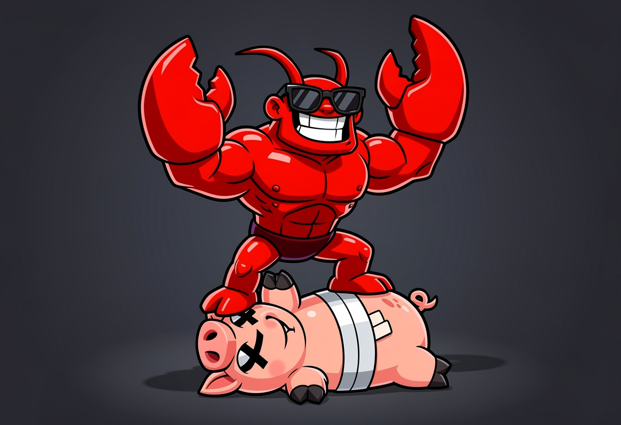 Rock Lobster slaying the Mega Pig